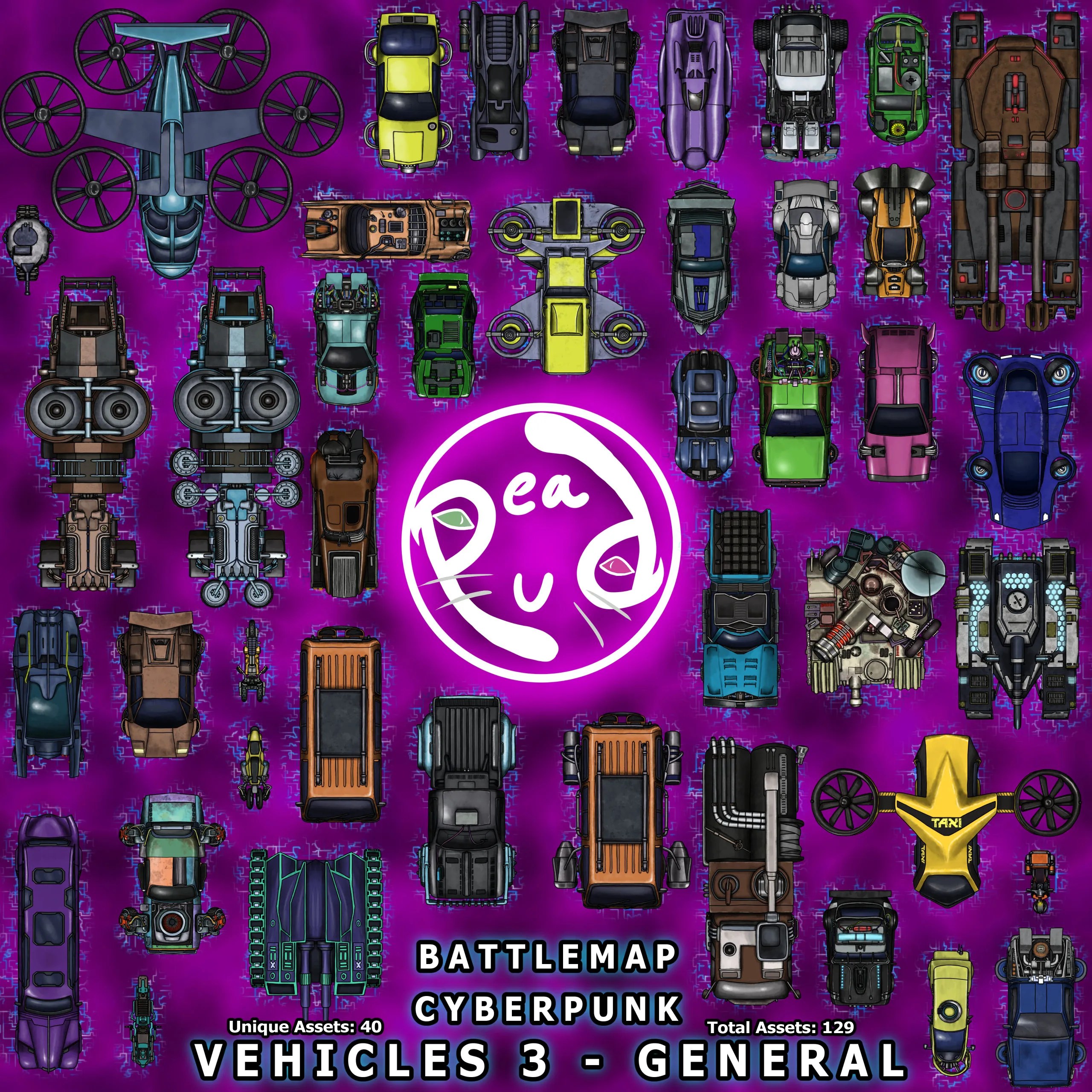 Cyberpunk Vehicles 03 — General CartographyAssets