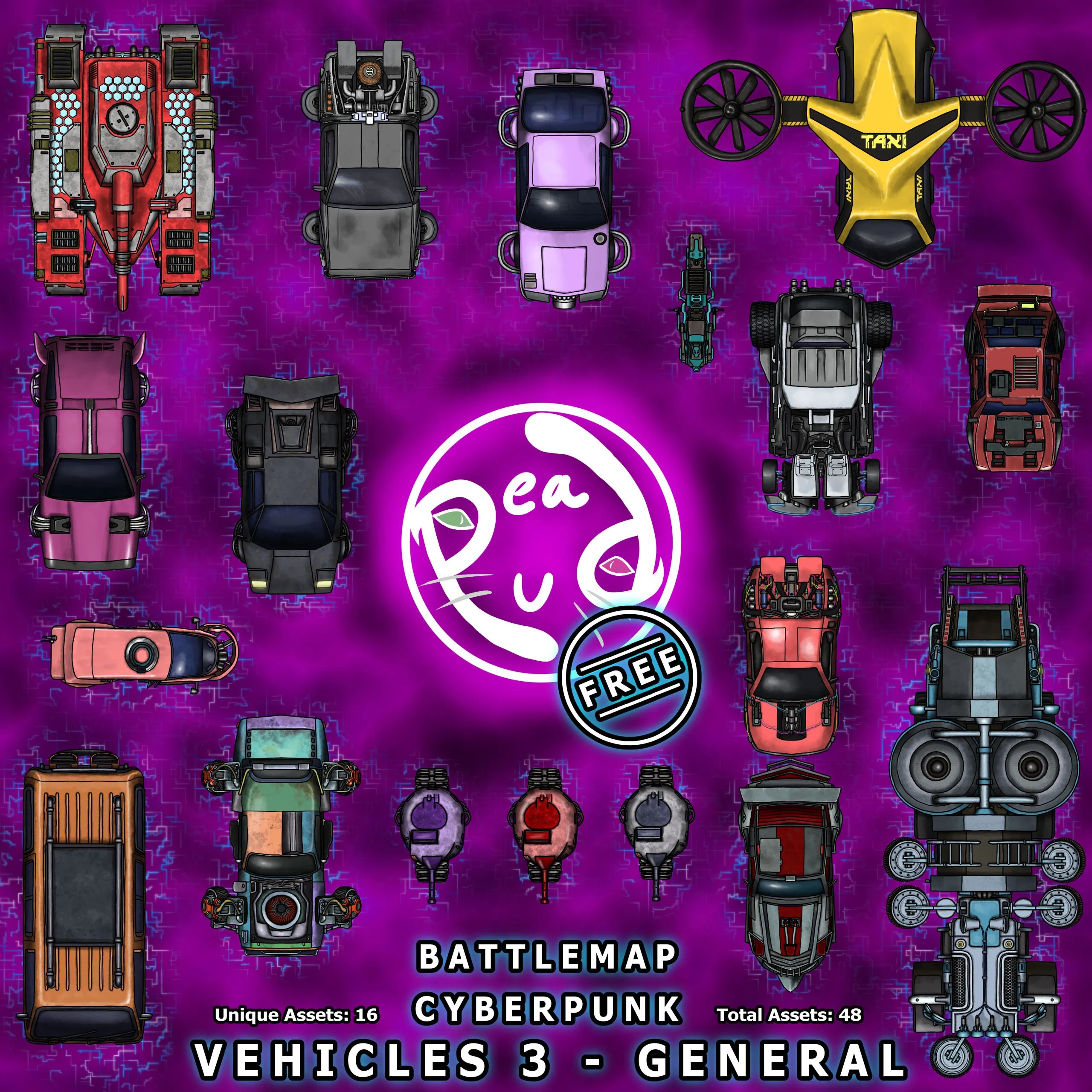 Cyberpunk Vehicles 03 — General CartographyAssets