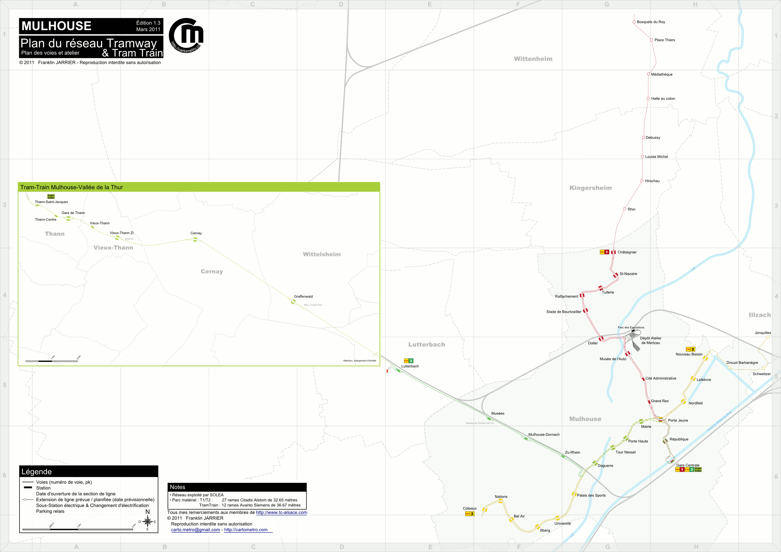 Pain Points De La Carte Tram Mulhouse Cartes détaillées Plan du tramway de Mulhouse (voies et ateliers)