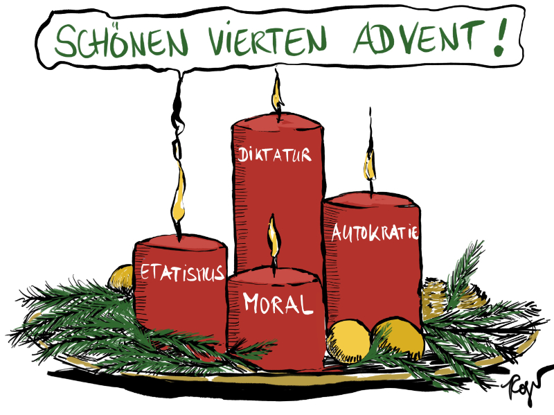 Vierter Advent 2019 Karikaturen und Cartoons