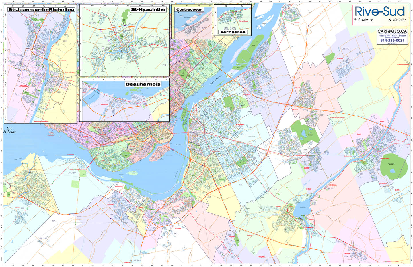 Carto Géo Rive Sud de Montréal