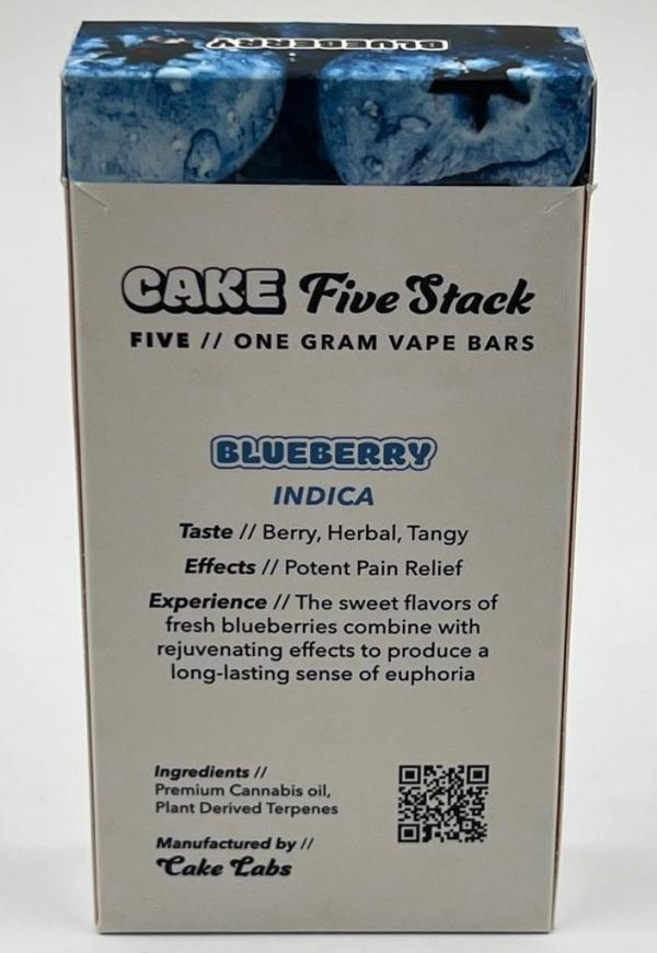 BlueBerry 4th Gen Cake Bar Disposable (Indica) Carts of Vapor