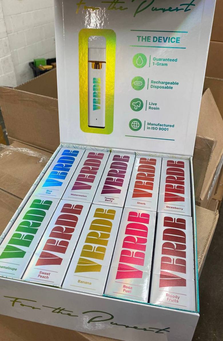 Verde 1G Rosin Disposable Carts of Vapor