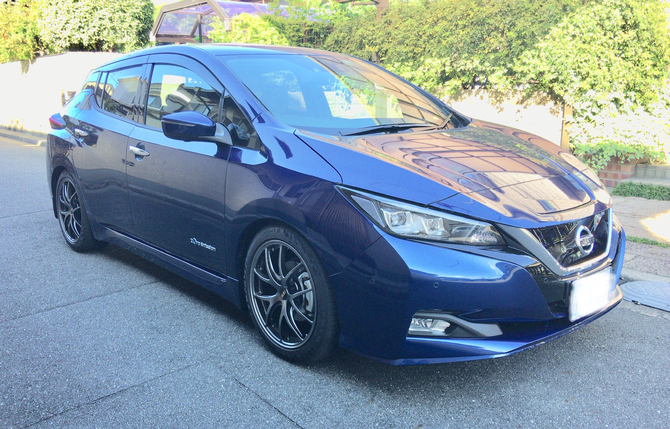 日産 リーフを華麗にカスタム！by bluesdrummer (2019/10/23) リーフZE1 e+ の色はオーロラフレアブルー