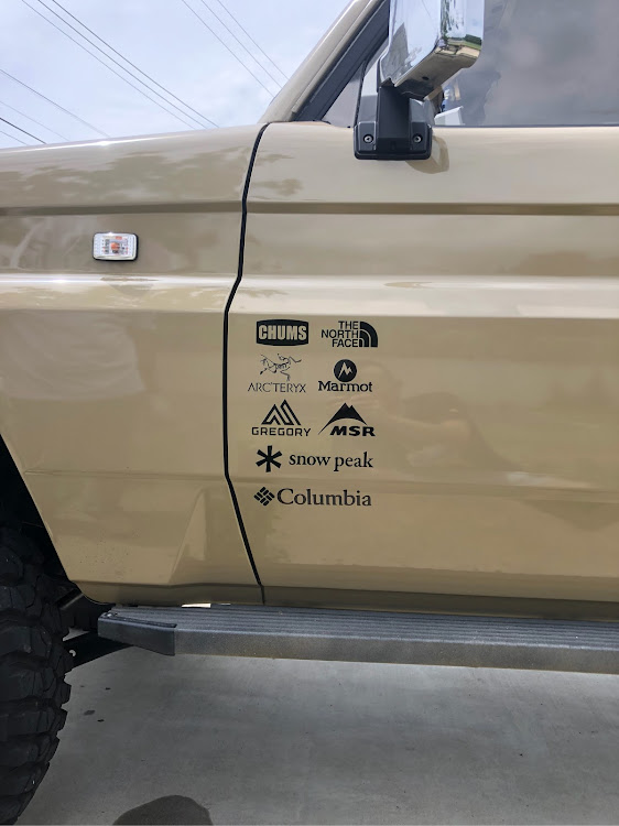 トヨタ ランドクルーザープラド78を華麗にカスタム！by ワッキー (2019/07/13) アウトドアステッカーぺたぺたwこのサイズの