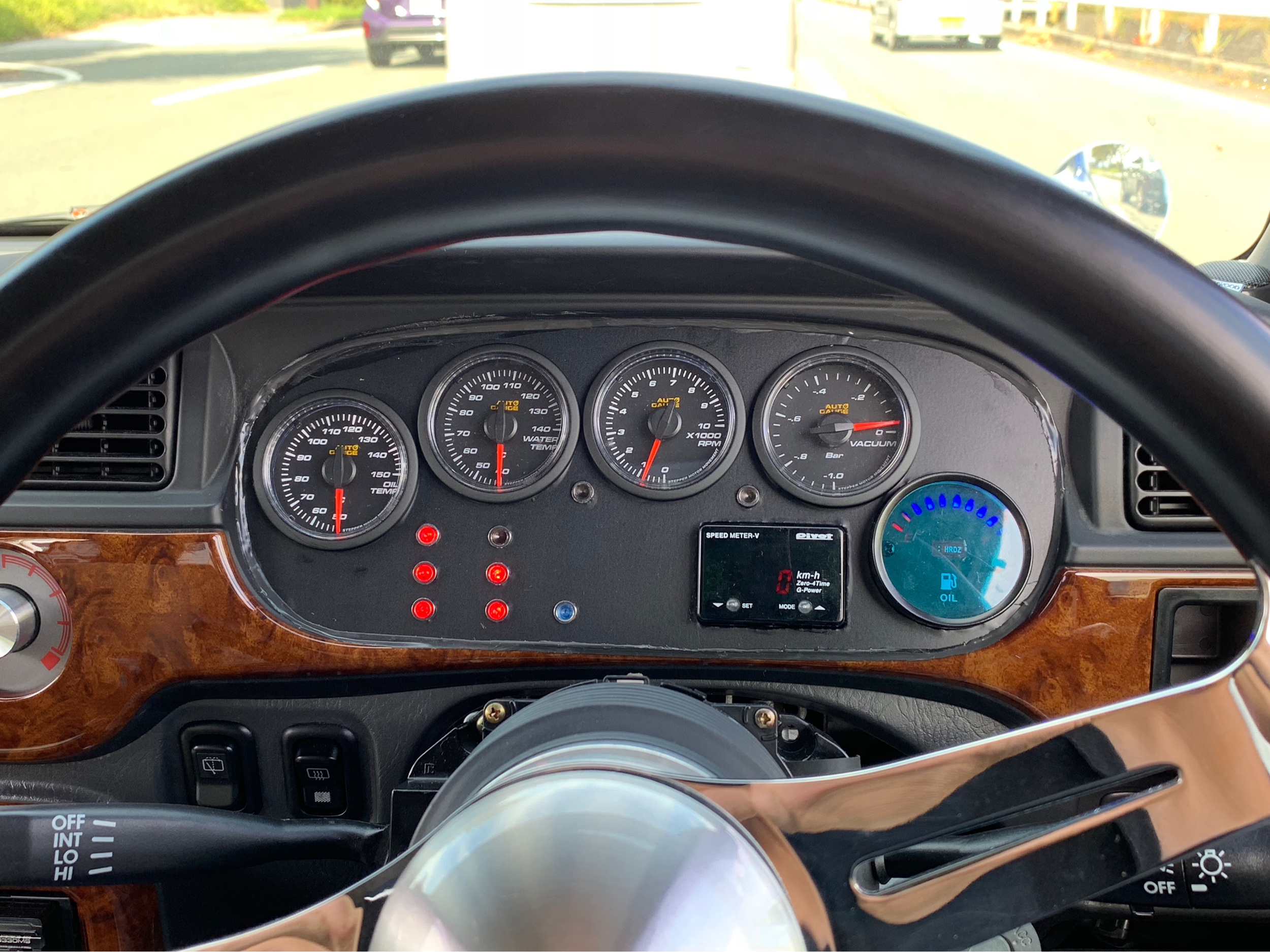 ダイハツ ミラジーノを華麗にカスタム！by T.west (2018/10/21) メーターパネルを自作中仮ですが、こんな感じの配置ですか