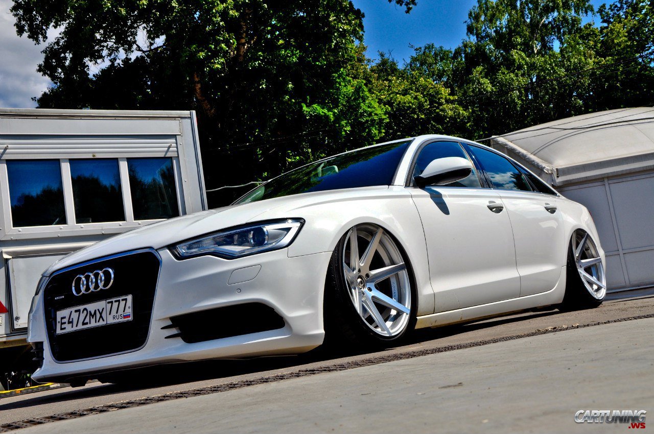 Stanced Audi A6 C7 side