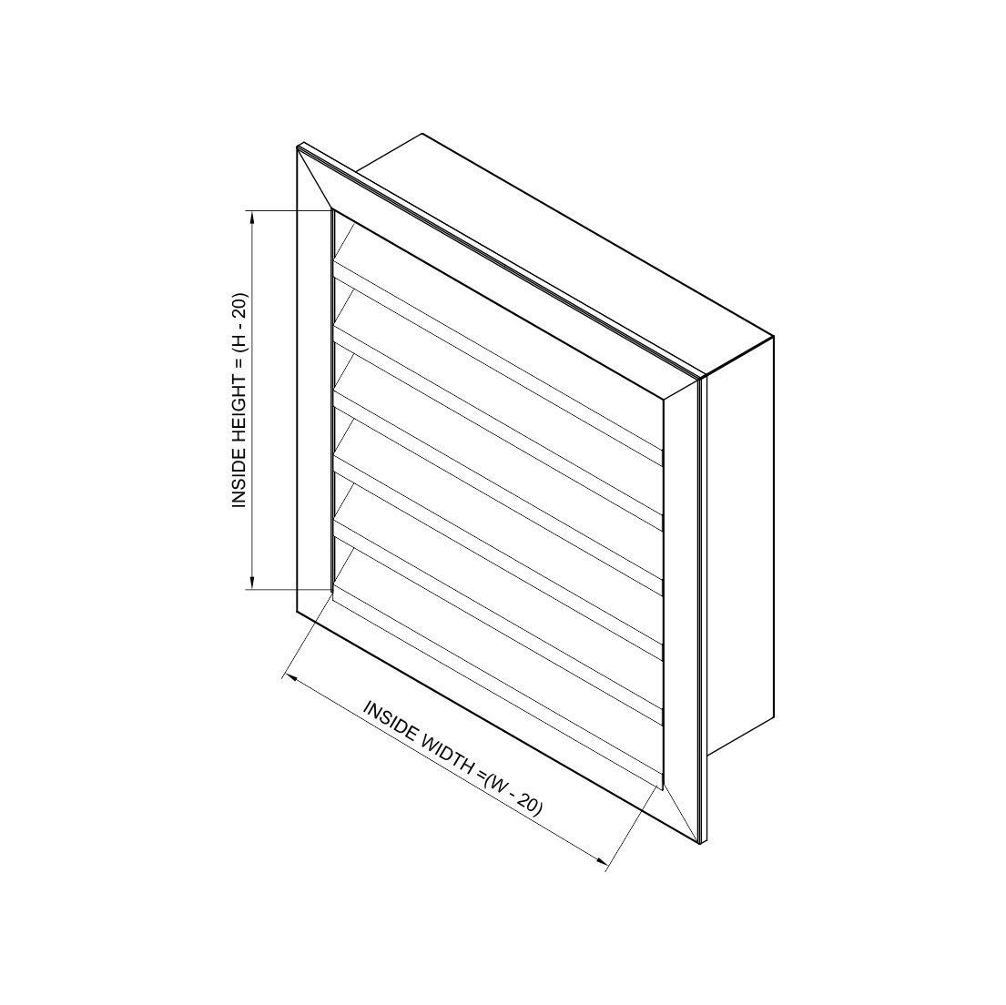 Steel Intake Louver (75mm Pitch) IL449G Series Caryaire Group Air