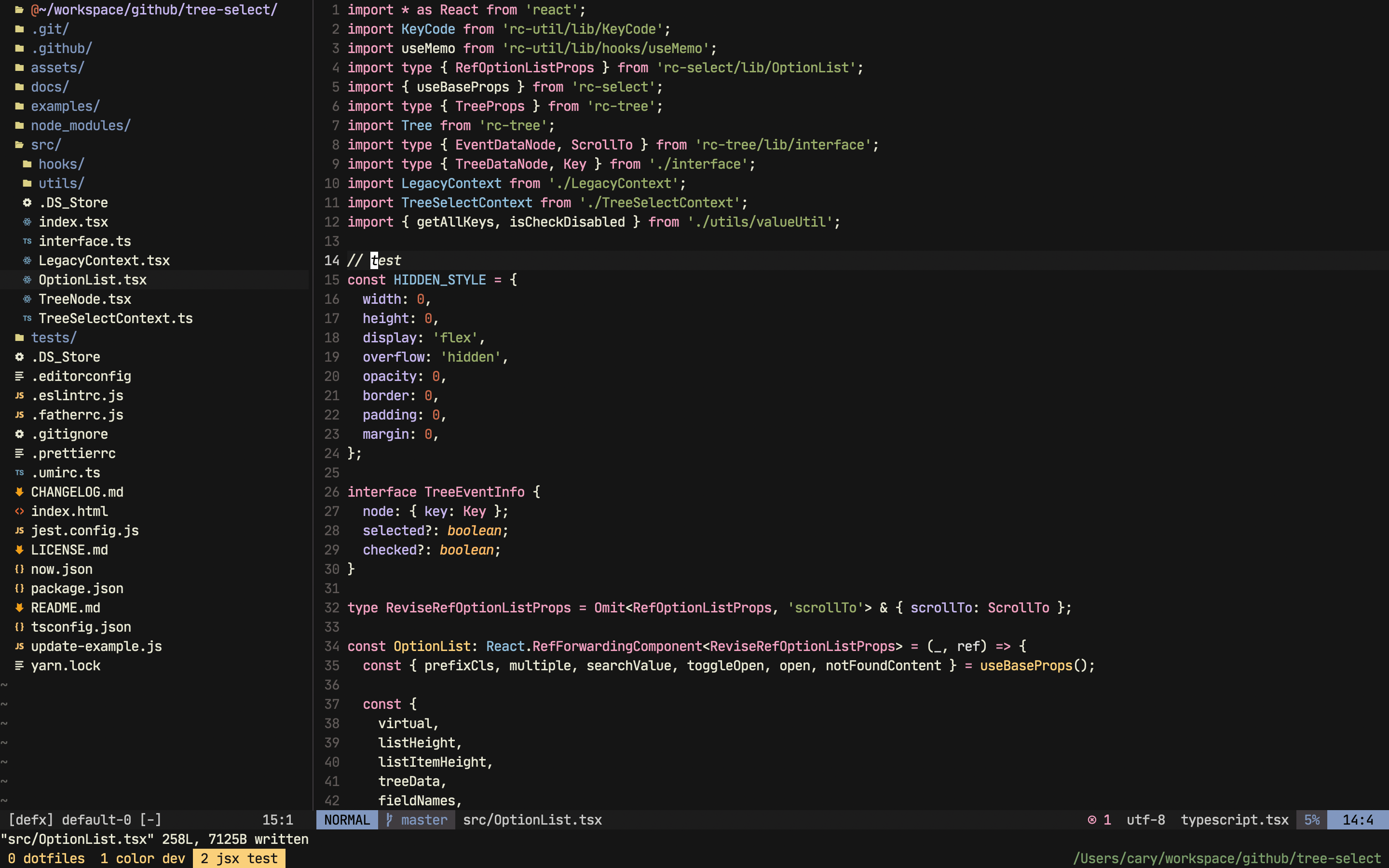 Build colourscheme for Neovim