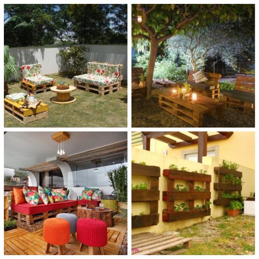Jardim com Paletes 64 Decorações Incríveis & Dicas