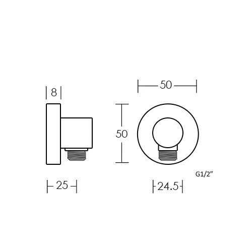 SPIN Shower Elbow Brushed Brass Casa Lusso