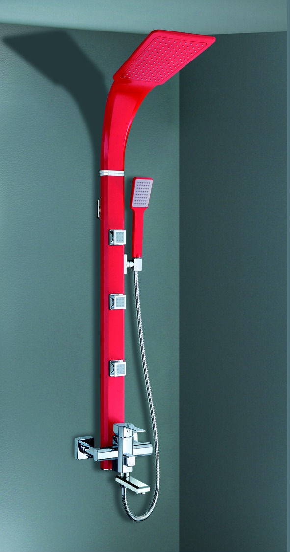 Red Shower Panel Tower Best Bathroom Showers