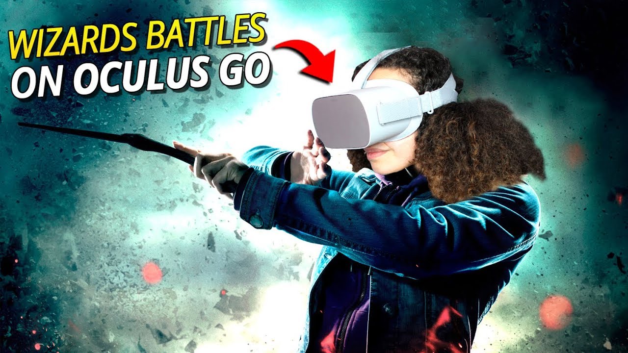 WIZARD MAGIC BATTLES IN VR!! Wands (Oculus Go Games) Cas and Chary VR