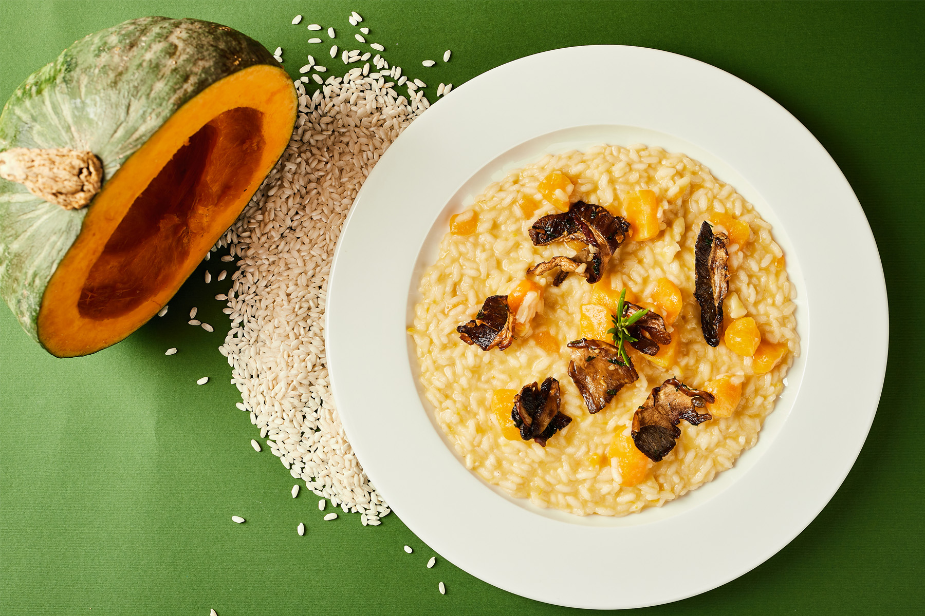Risotto alla zucca e funghi porcini Casa Rinaldi