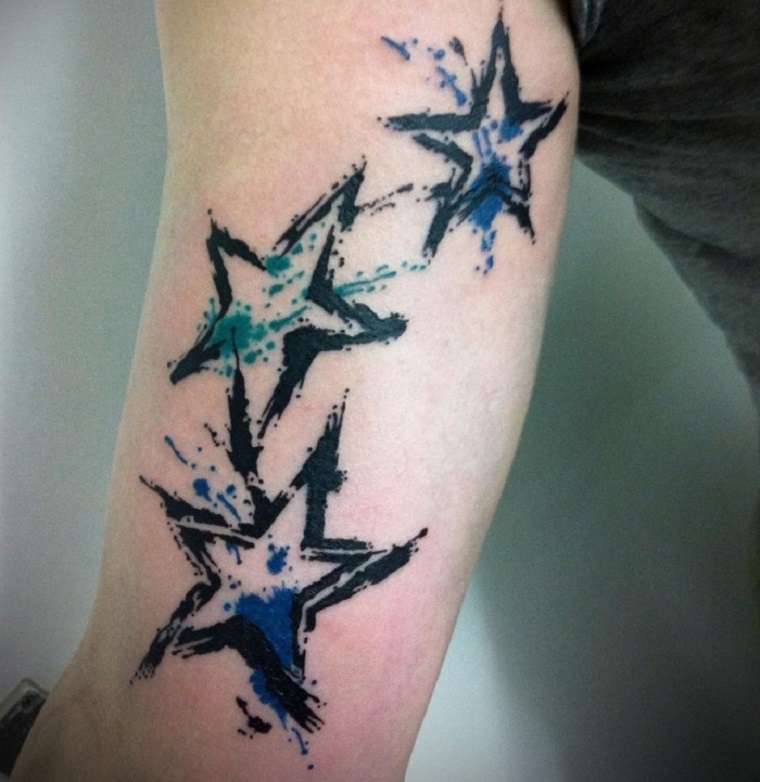 Tatuajes De Estrellas De Diferentes Estilos, Formas Y Colores - 75 Fotos 782_x_760_jpg