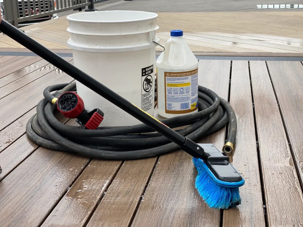 How to clean a composite deck