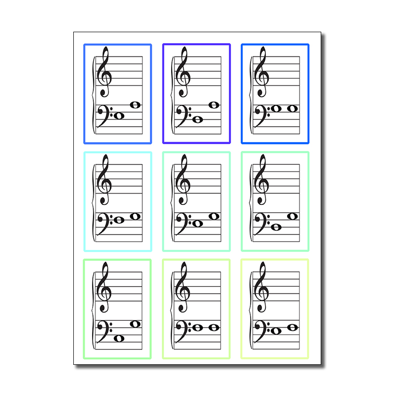 Interval Flash Cards (Colored) Cascade Method