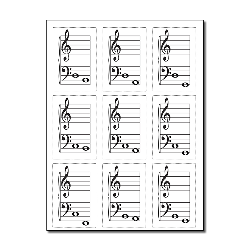 Interval Flash Cards (B&W) Cascade Method