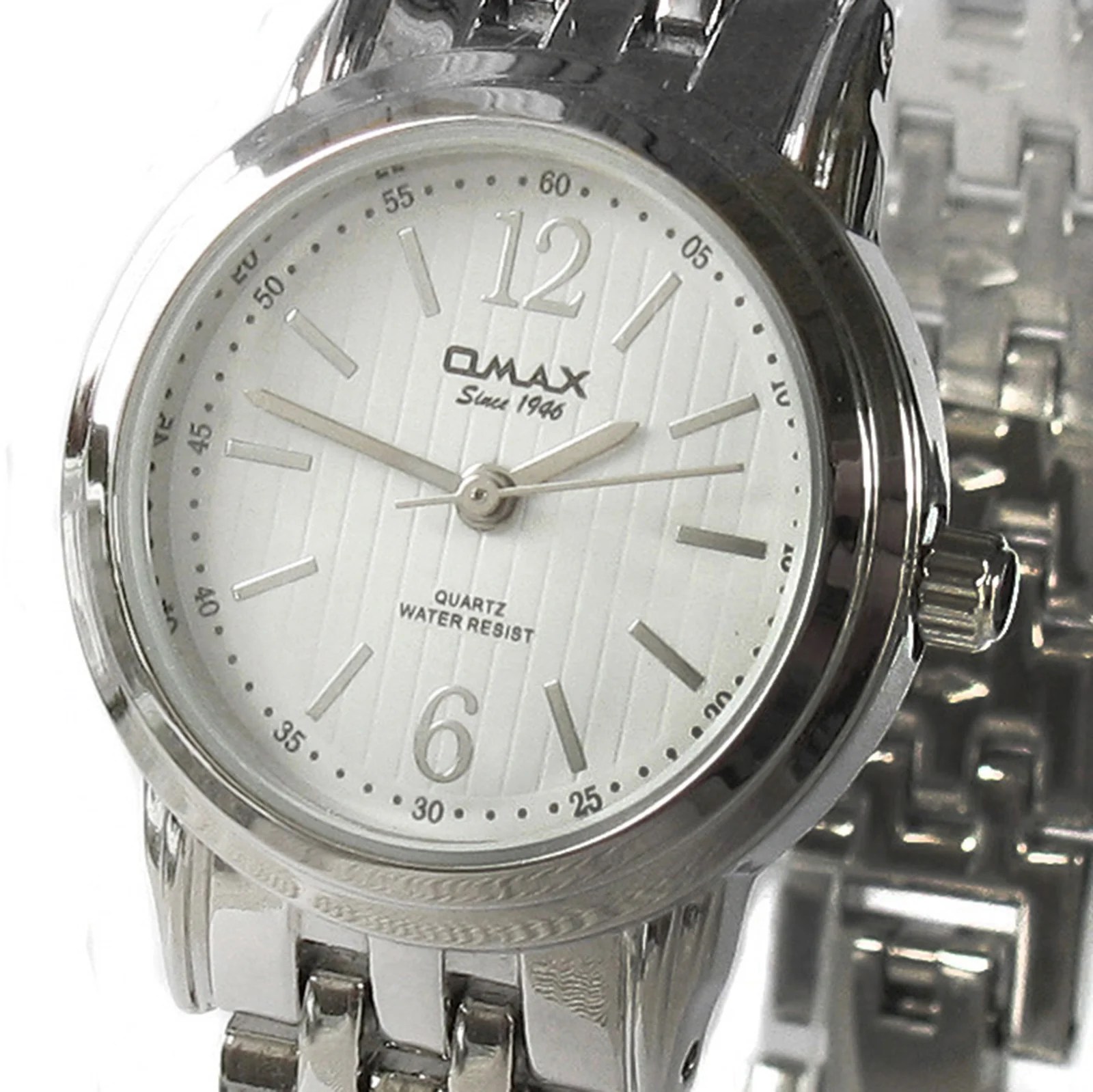 OMAX women’s watch Model HSJ718 Stainless steel White dial LARGE WRIST
