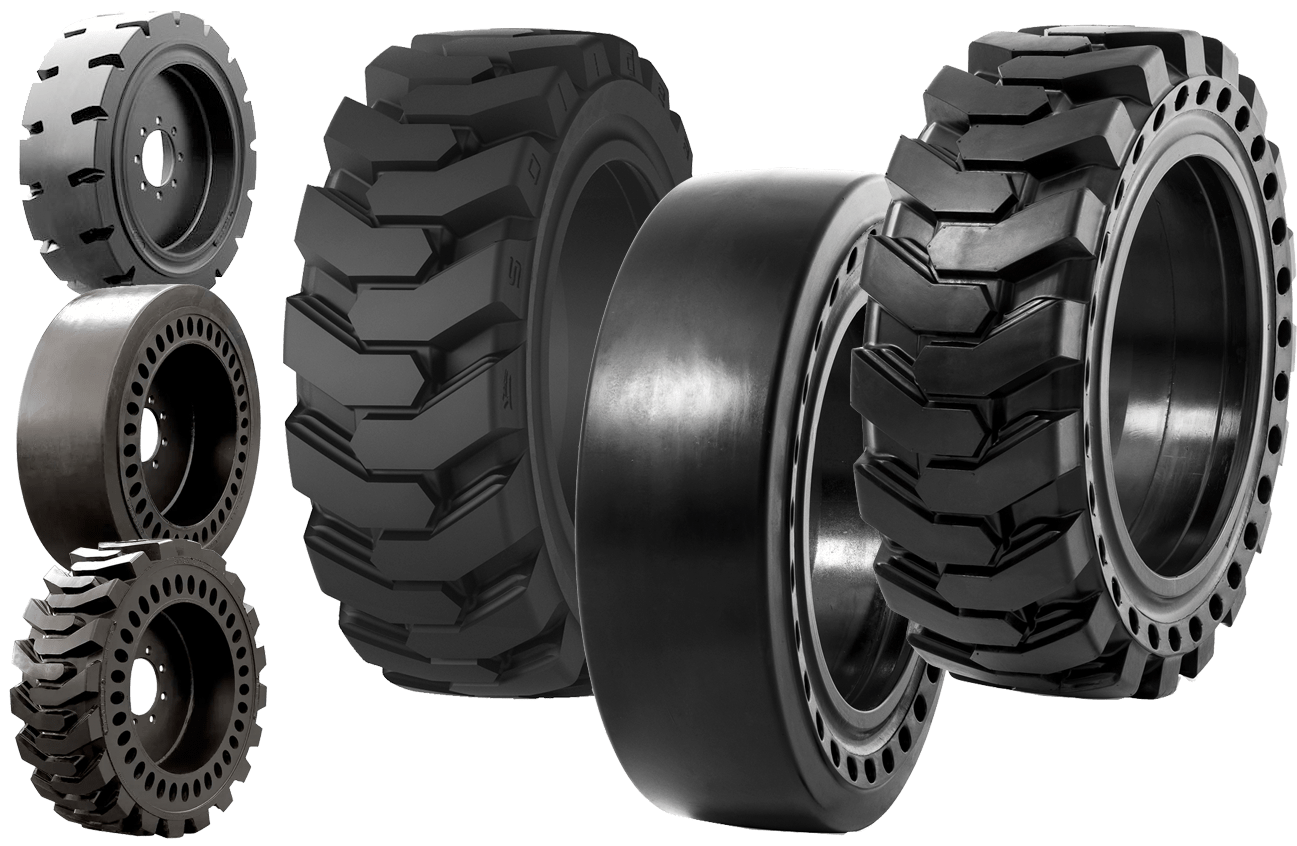 Solid Skid Steer Tires Flat proof for all skid steer brands