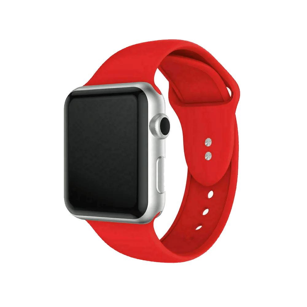 Apple Watch Silicone Strap Red Caseface