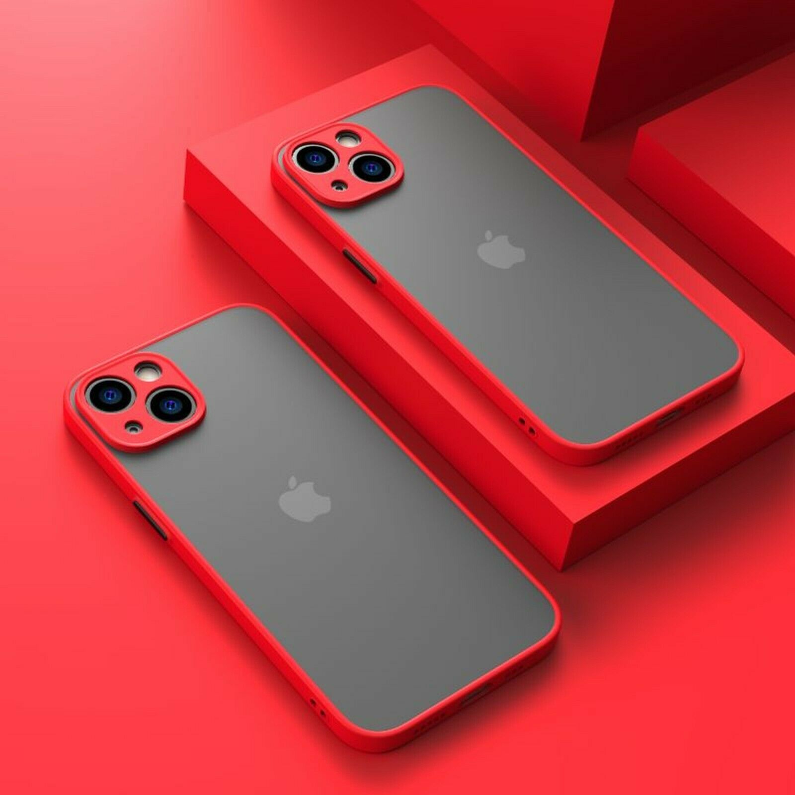 Frosted Shield iPhone 13 Case Red Caseface
