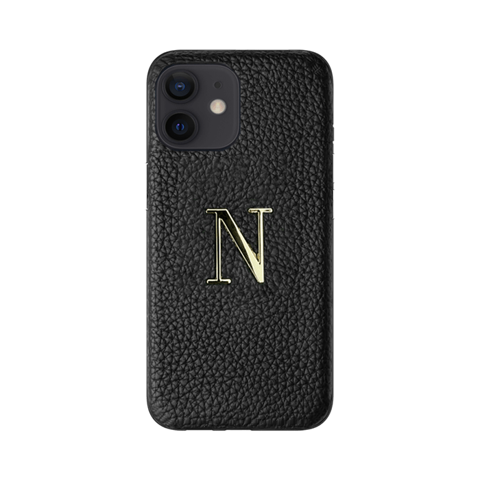 Leather Initial iPhone 12 Case iPhone 12 Leather Case