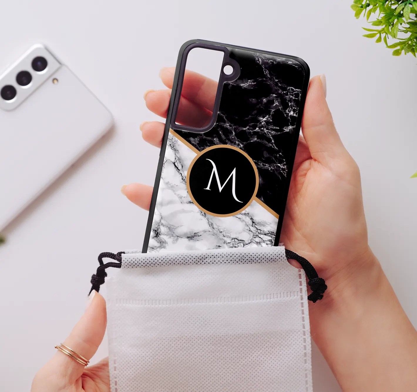 Modern Monogram Samsung A14 Case Samsung A14 Custom Case