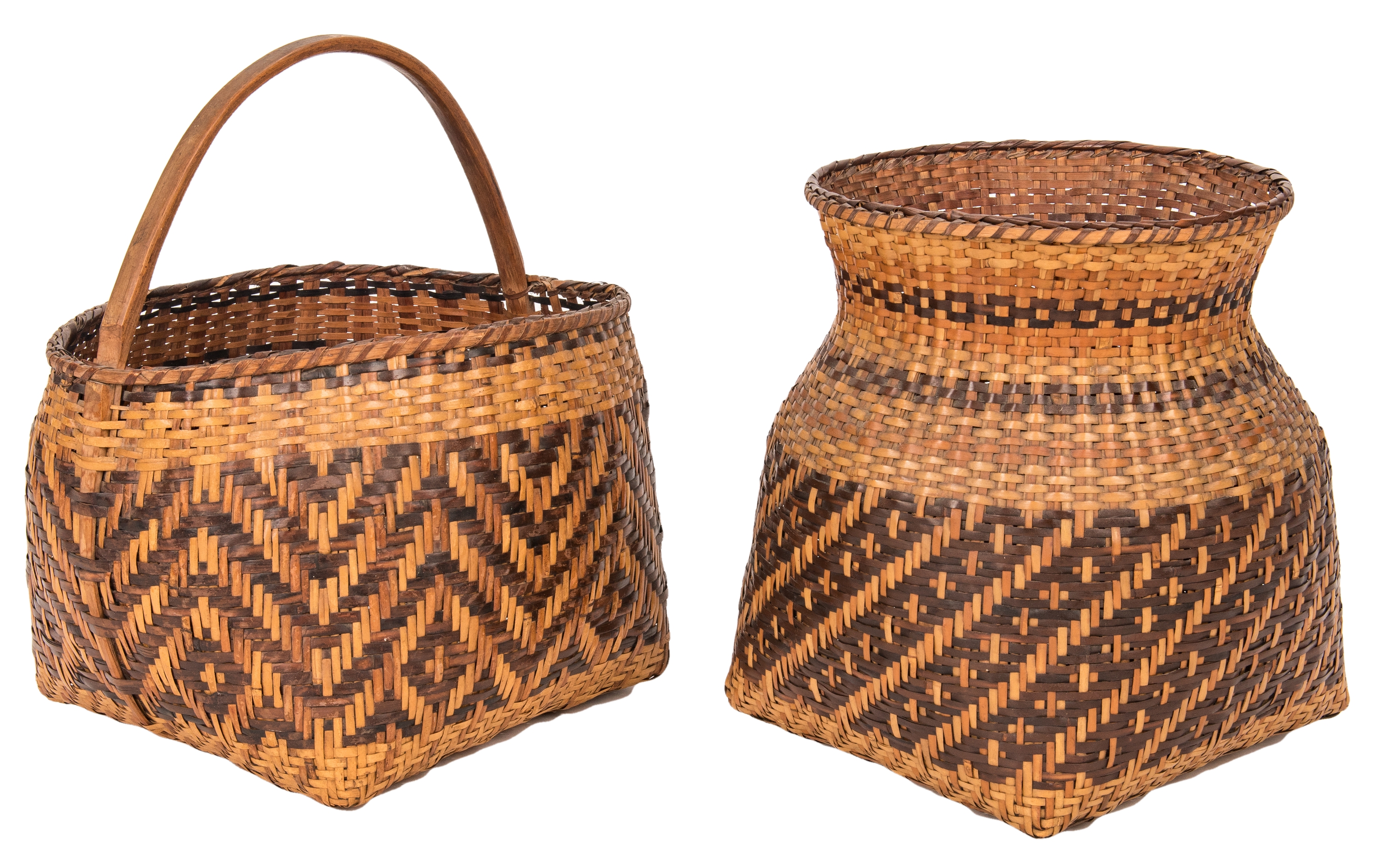 Lot 594 2 Cherokee Rivercane Baskets Case Auctions