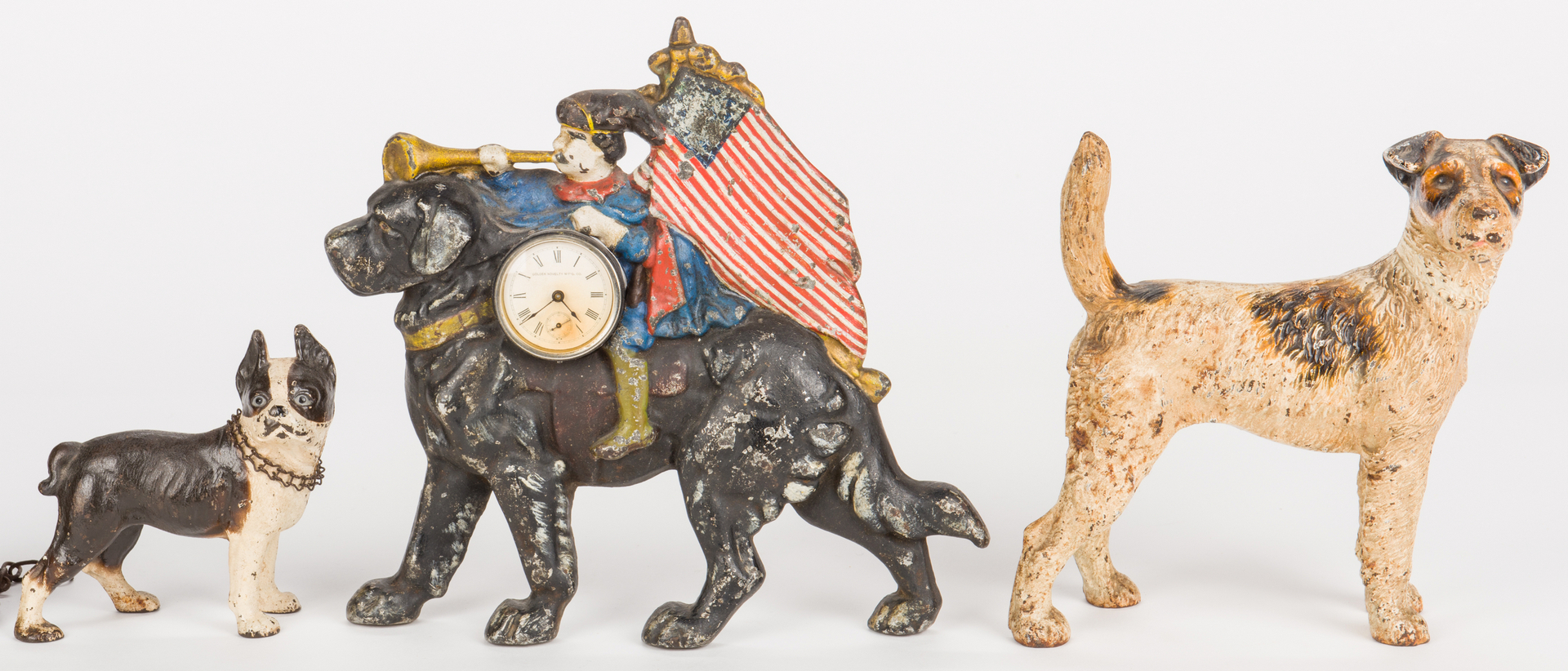 Lot 818 4 Figural Cast Iron Items Case Antiques