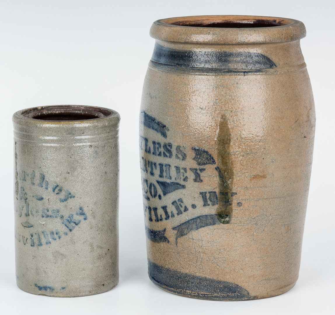 Lot 152 2 Louisville Kentucky Stoneware Pottery Jars Case Auctions