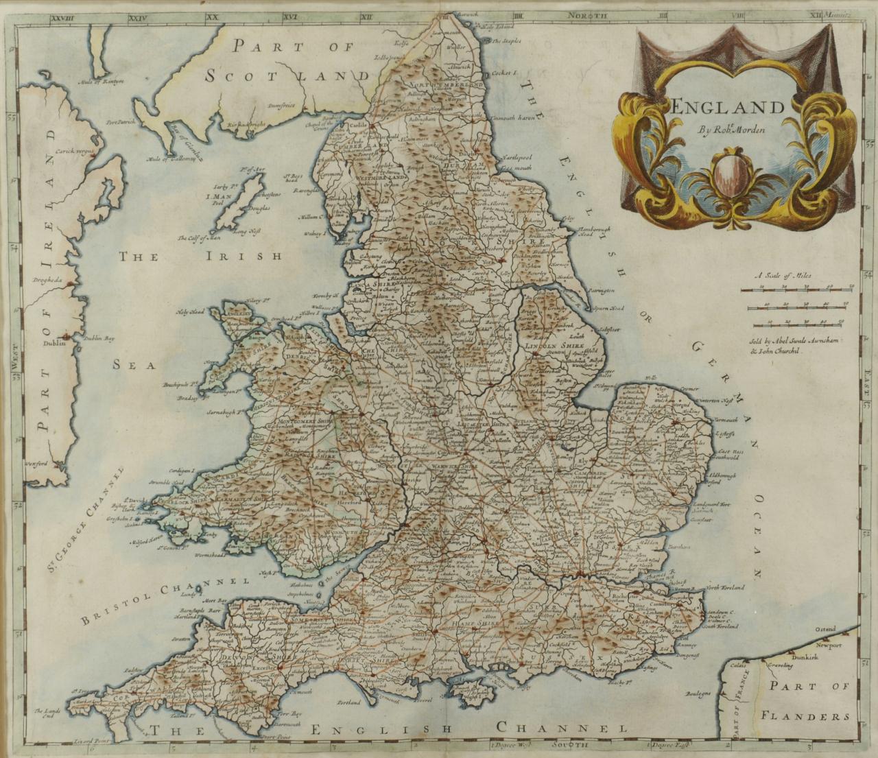Lot 351 17th and 18th C. Maps of Florida and England