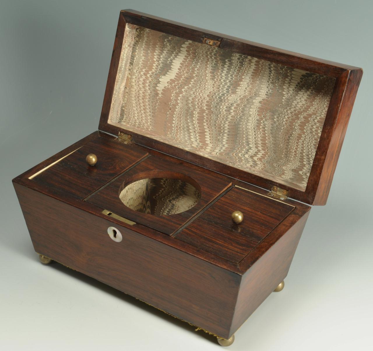 Lot 374 Two English tea caddies Case Auctions