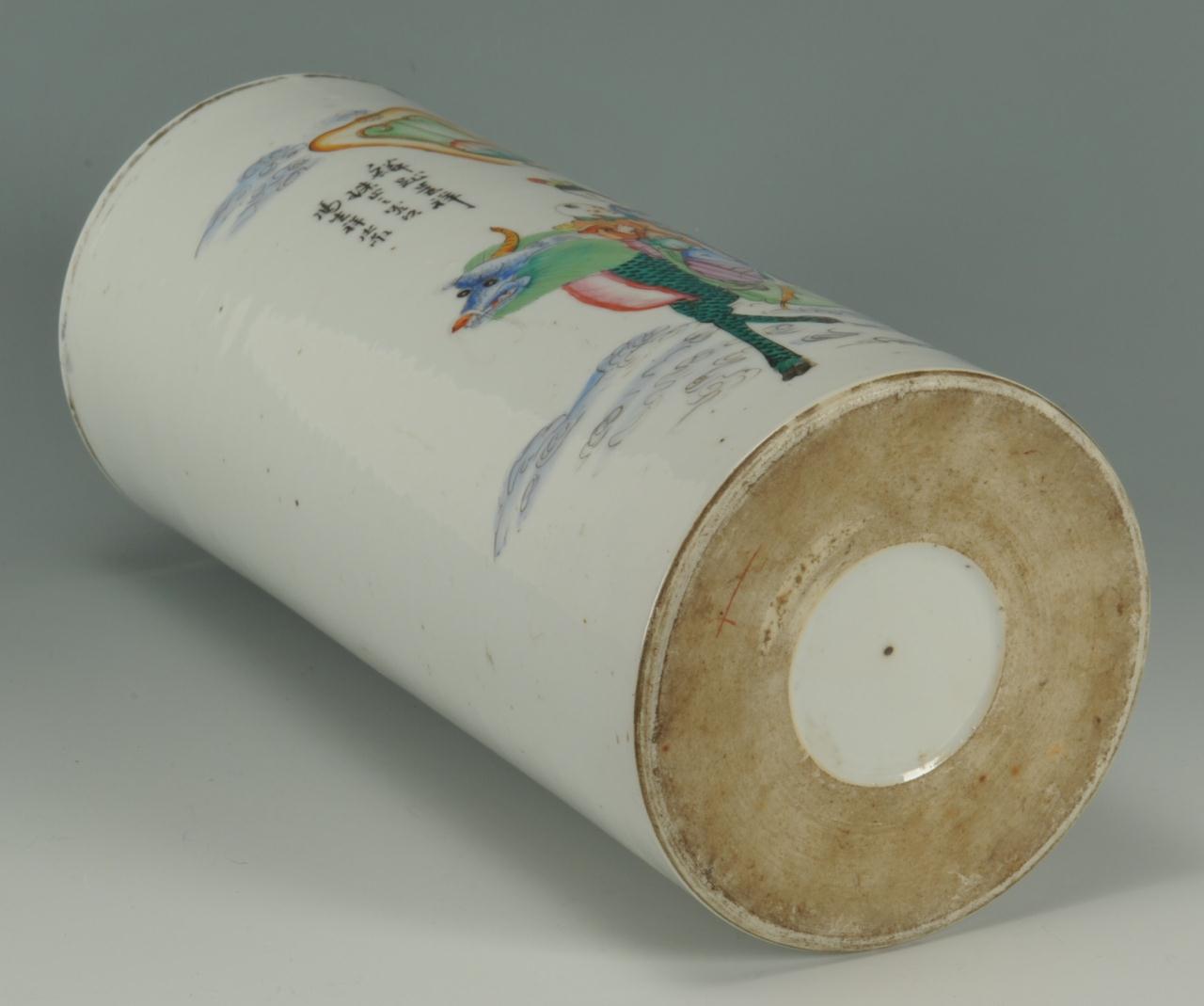 Lot 400 Chinese Republic Period Porcelain Cylinder vase