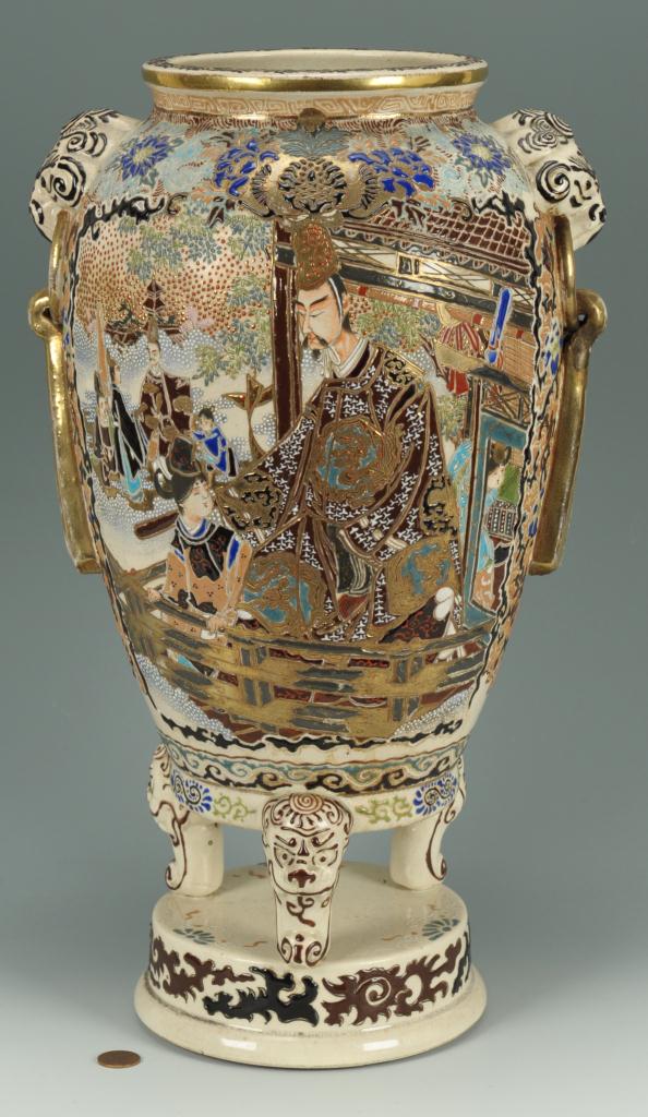 Lot 409 Large Japanese Footed Satsuma Vase