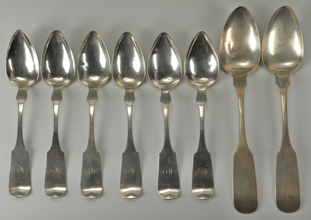 Lot 460 8 Philadelphia PA. Coin Spoons, Hildeburn Case Auctions