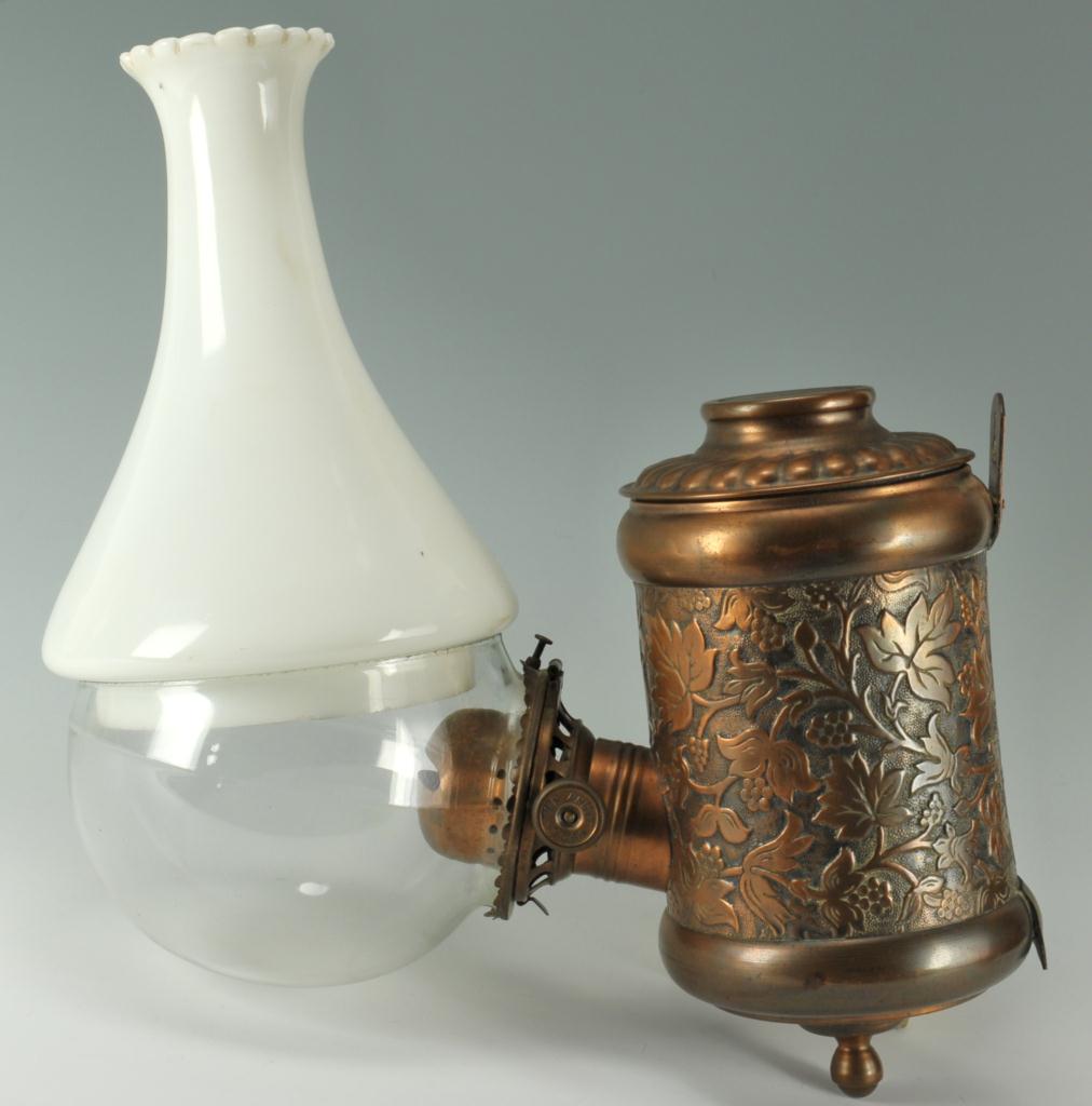 Lot 592 Two Oil Lamps, Angle lamp and Atterbury