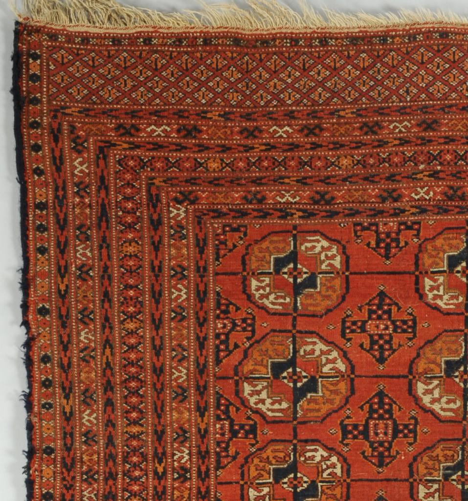 Lot 701 Persian Tekke Turkoman Bokhara Rug, 4'2" x 3'3' Case Auctions