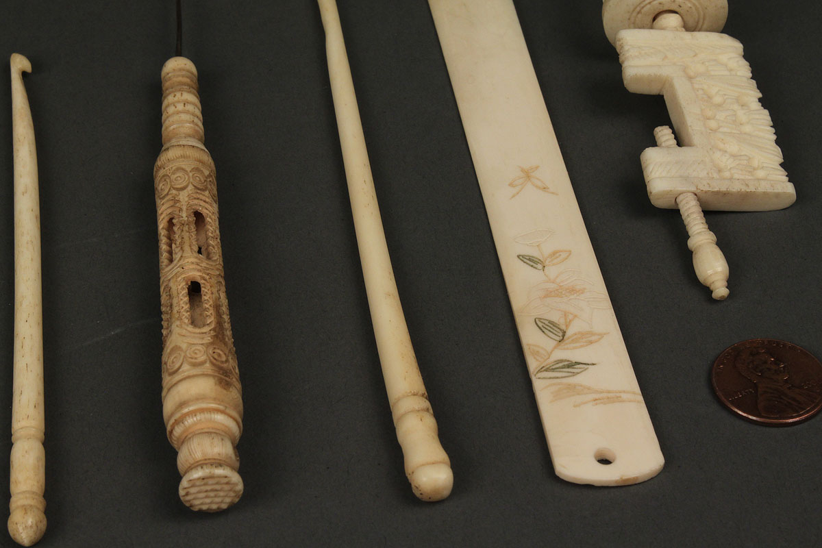 Lot 552 Collection of ivory sewing tools, 13 pcs Case Auctions