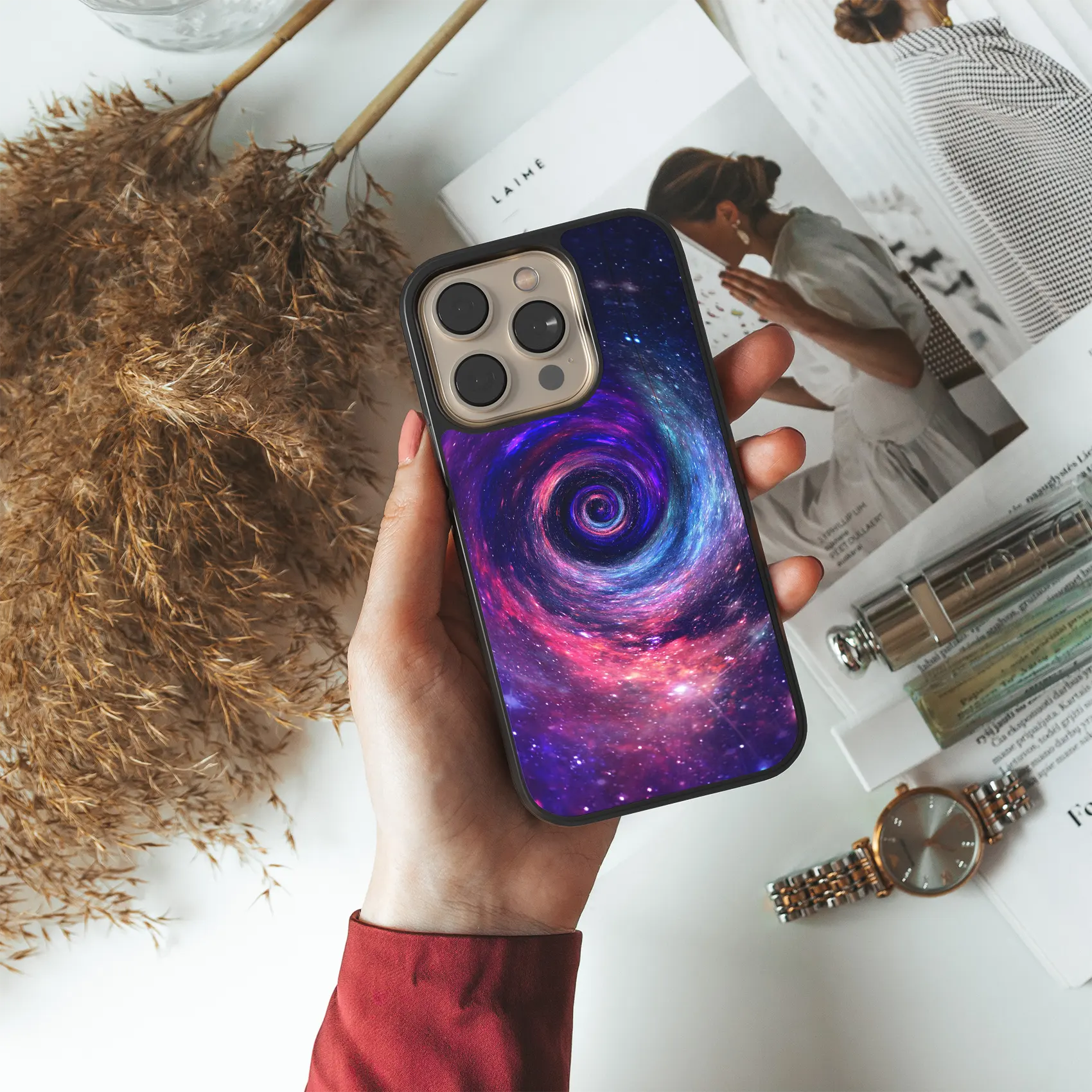 Black Hole iPhone 13 Pro Case Space Inspired Phone Case