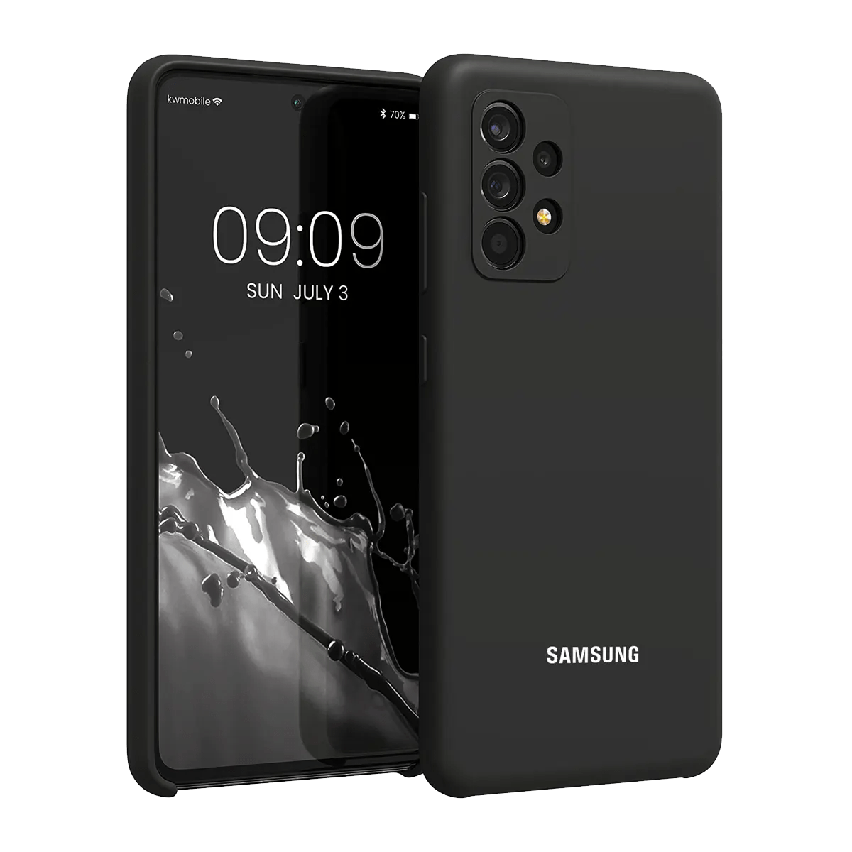 Black Samsung A13 Silicone Case Black Silicone A13 Logo Case