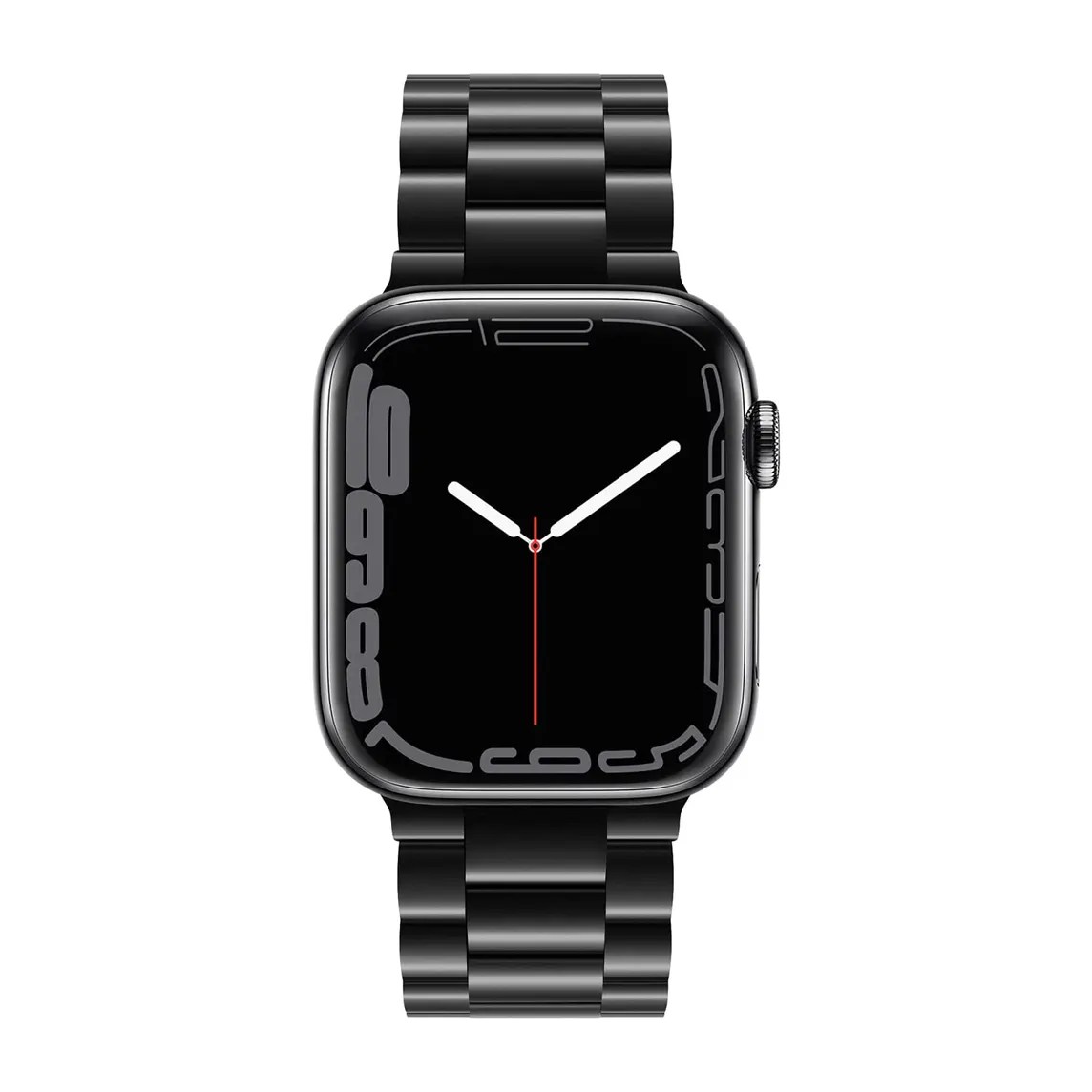 Classic Steel Apple Watch Strap Black Caseface