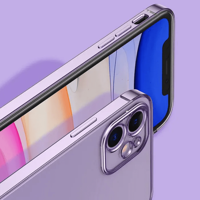 Electroplate Frame iPhone 11 Clear Case Purple Transparent iPhone 11