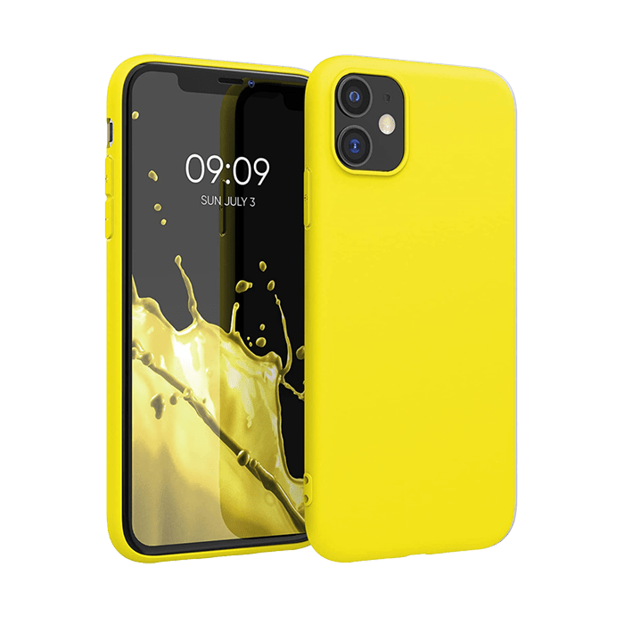 Liquid Silicone iPhone 11 Case Yellow Caseface