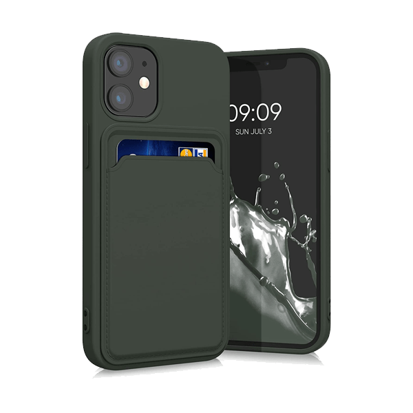 Moss Silicone iPhone 12 Case W/ Card Holder Caseface
