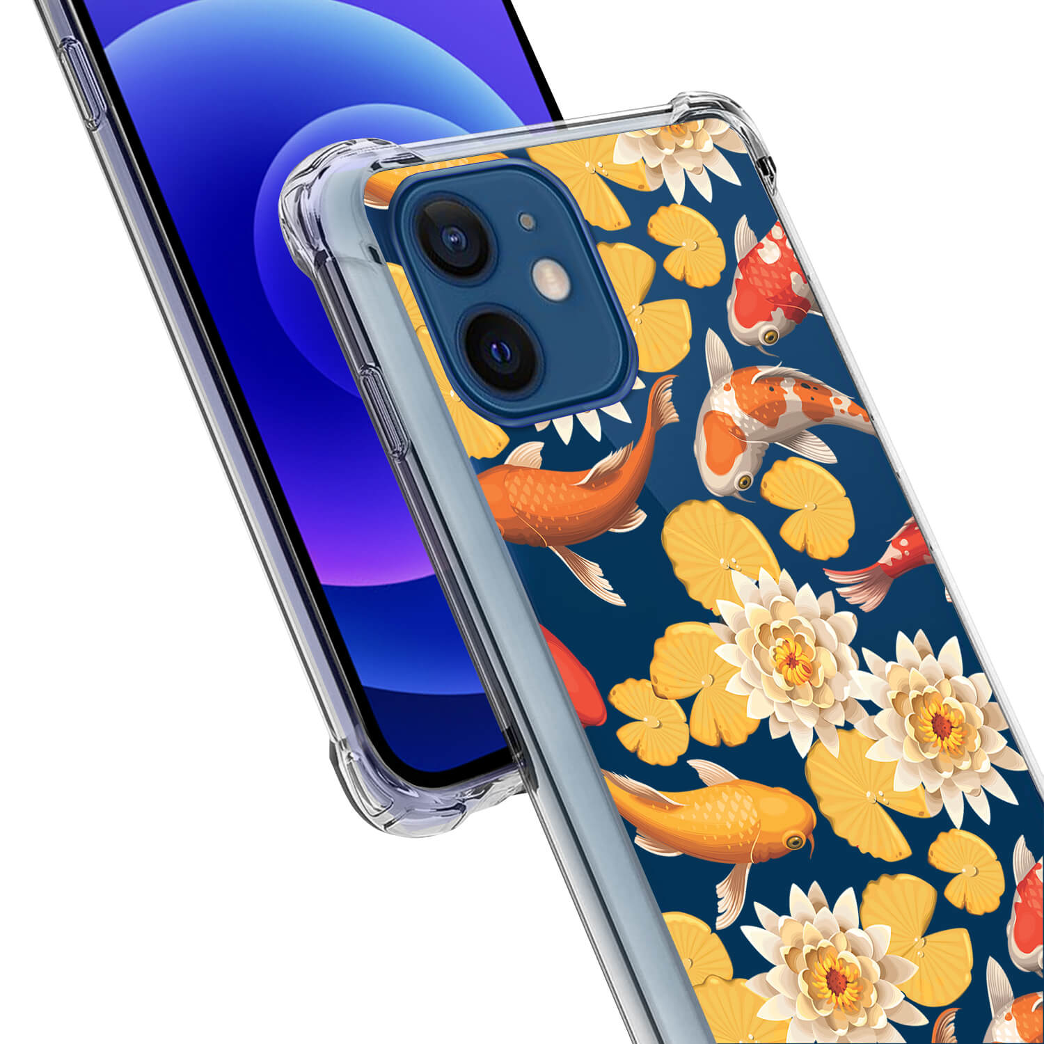 Case For [iPhone 12 Mini (5.4")][Clear Bumper SET16] Clear Floral Slim