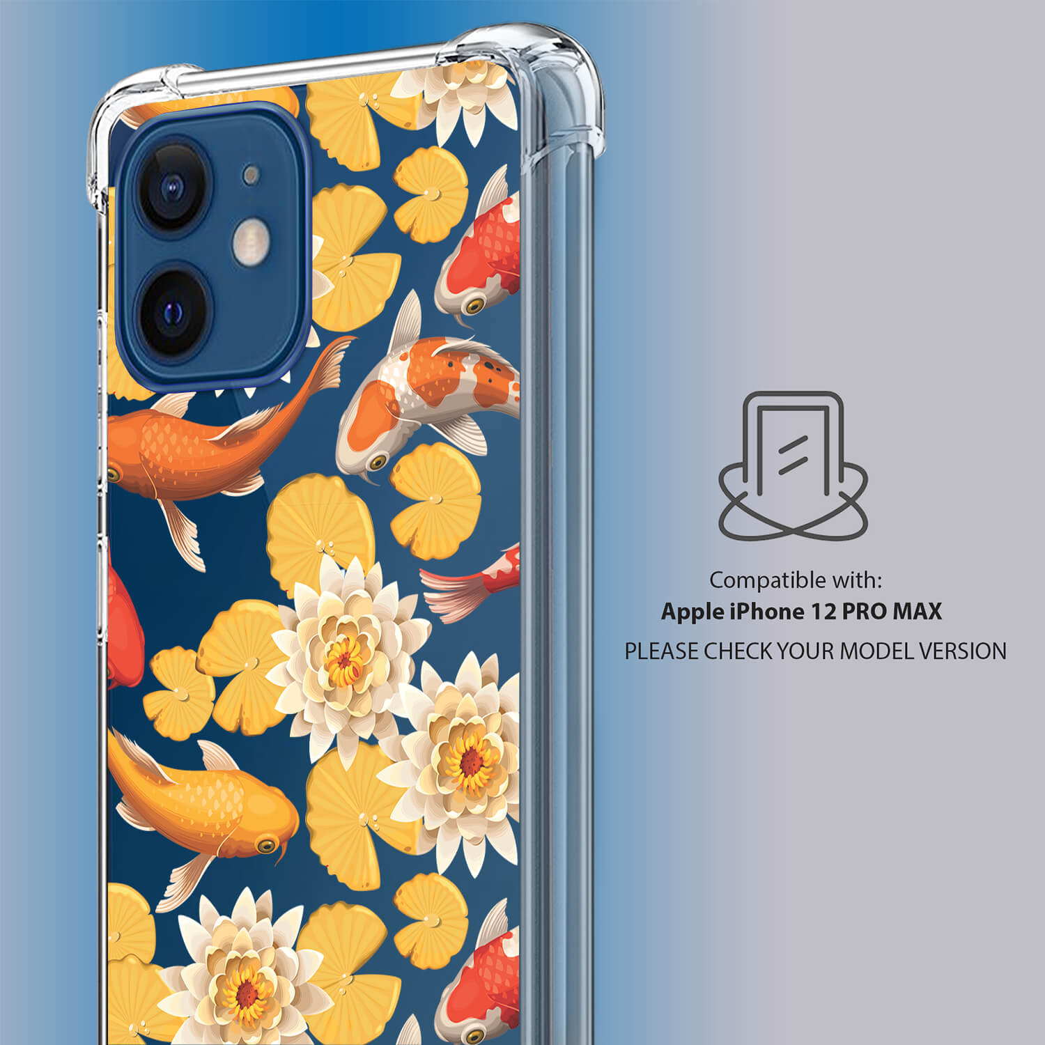 Case For [iPhone 12 Pro Max (6.7")][Clear Bumper SET16] Clear Floral