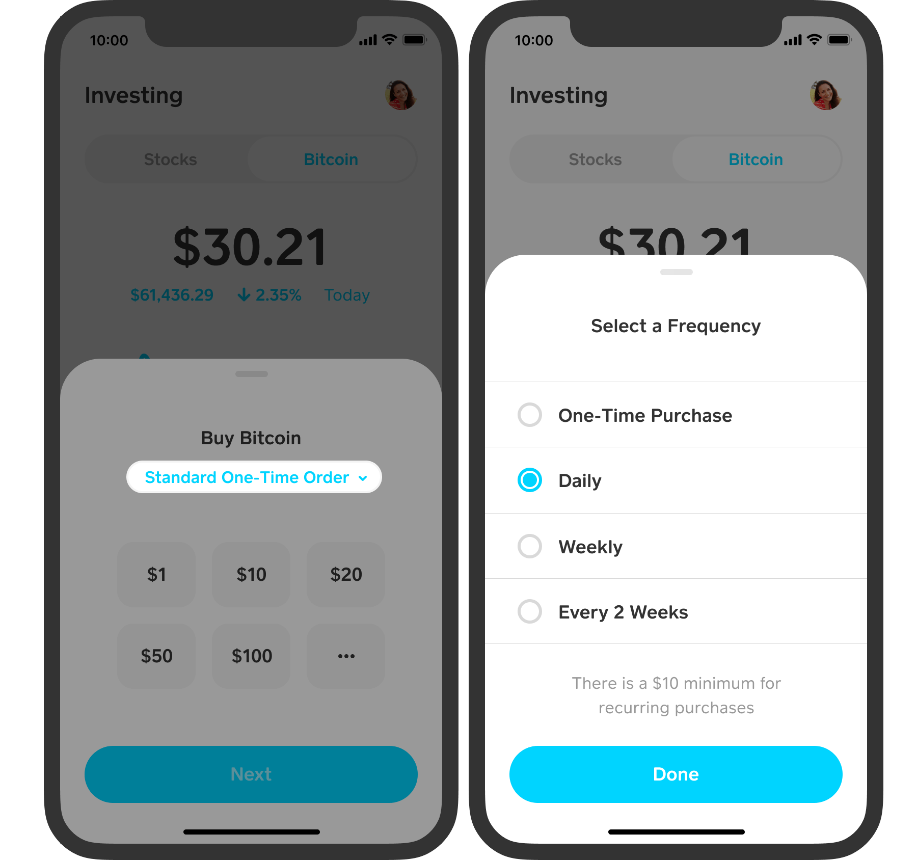 Auto Invest (Bitcoin)
