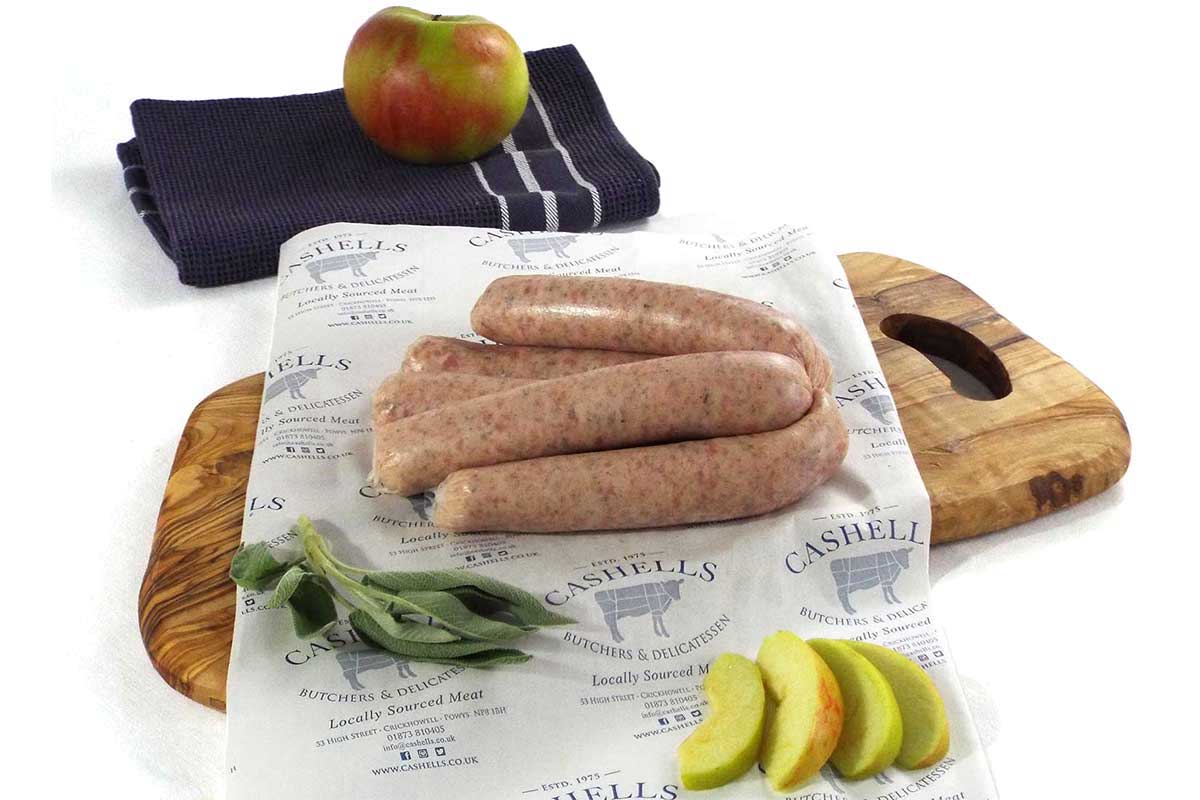 Pork & Apple Sausages x 6 (550g) Cashells Ltd your local butcher