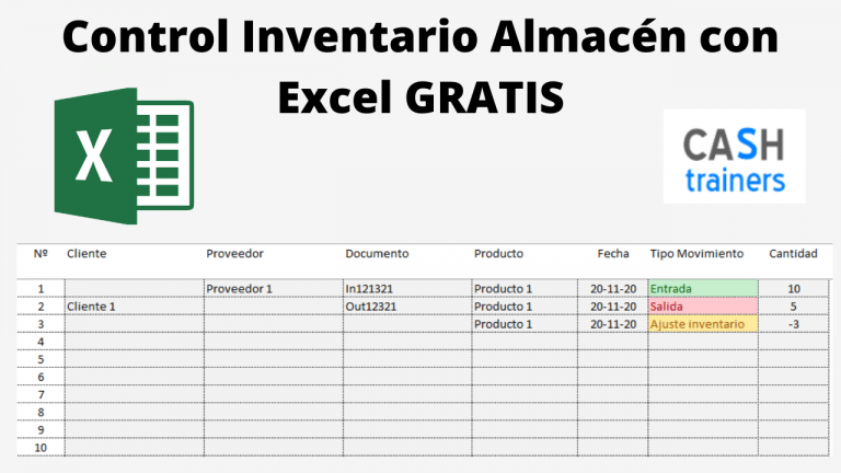 Control Inventario Almacén con Excel GRATIS